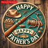 2d Flat 20*20cm, Vintage Father'S Day Round Wooden Hanging Sign with "Happy Father'S Day" Design, Perfect, for Home, Kitchen, Garden, Bedroom Decor.