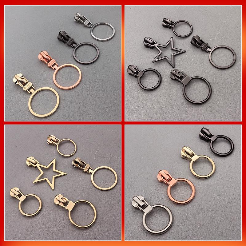 Европейско-американский Нет. 3 и нет. 5 Металлический резиновый пулкер для молнии с замком для курток