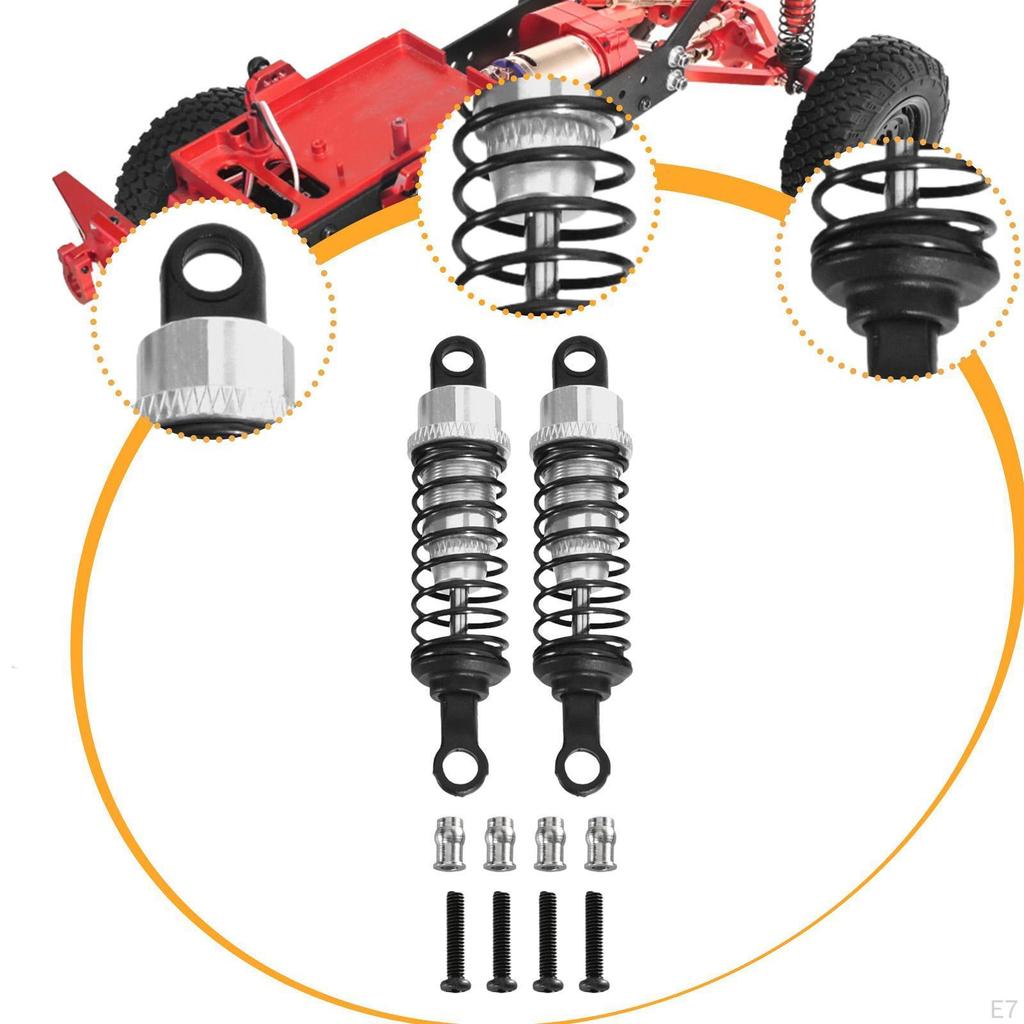 2 Pieces Hydraulic Shock Absorbers for RC Car 1/12 1/16 Replacement Upgrade Dampers Set Shocks