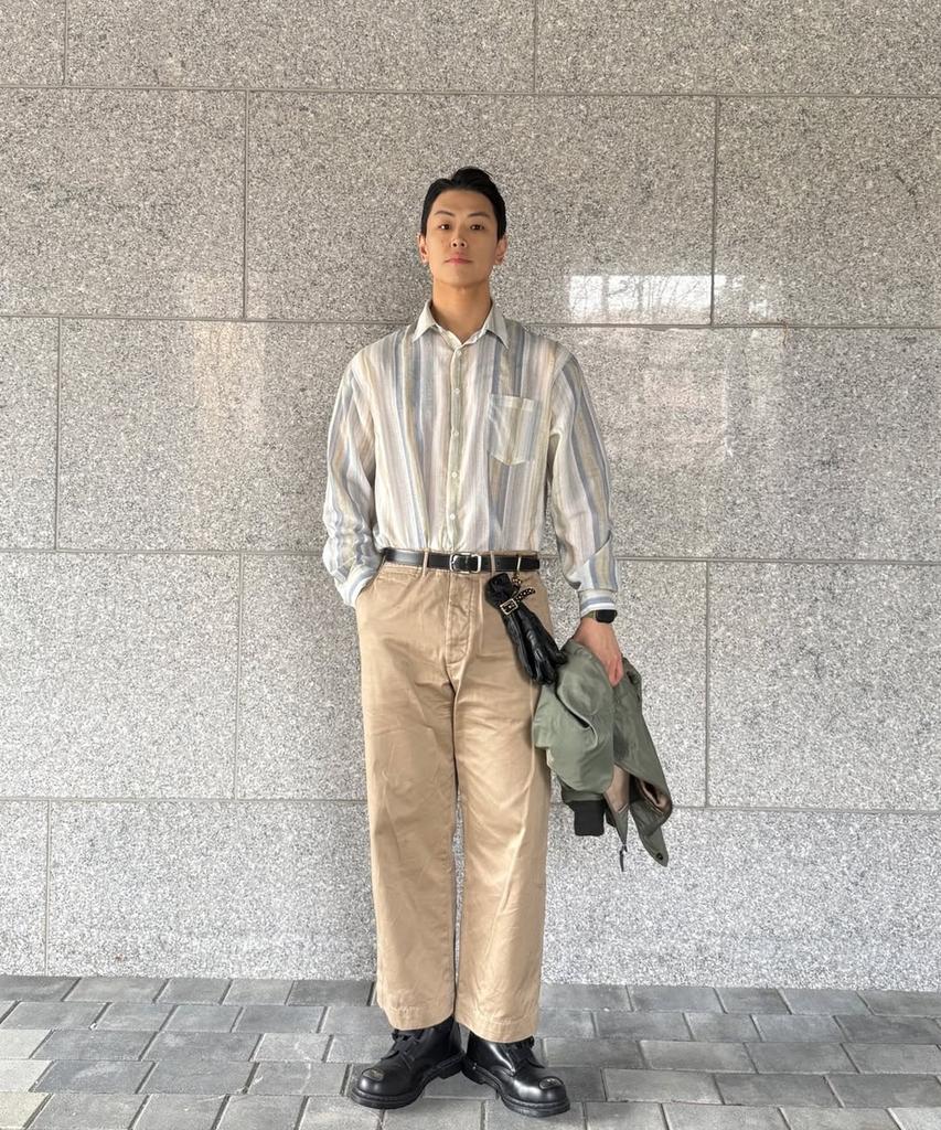 BILLIANT Striped Linen Shirt_Red