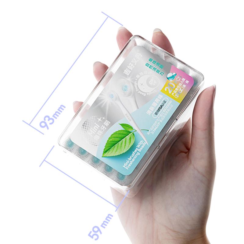 20 шт. портативные дорожные зубные щетки мини-разрывающиеся шариковые зубные щетки одноразовые взрослые чистящие зубные щетки уход за полостью рта