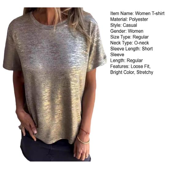 Женская повседневная футболка с круглым вырезом и коротким рукавом, пуловеры, яркие цвета, свободные