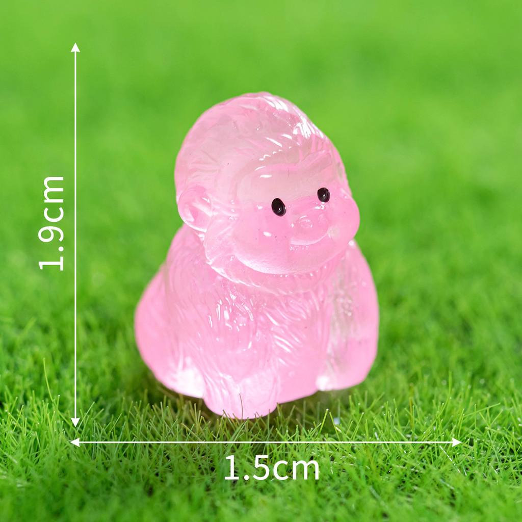 Animal Noctilucent Resin Gorilla Figurine With Multicolor For Home Decoration