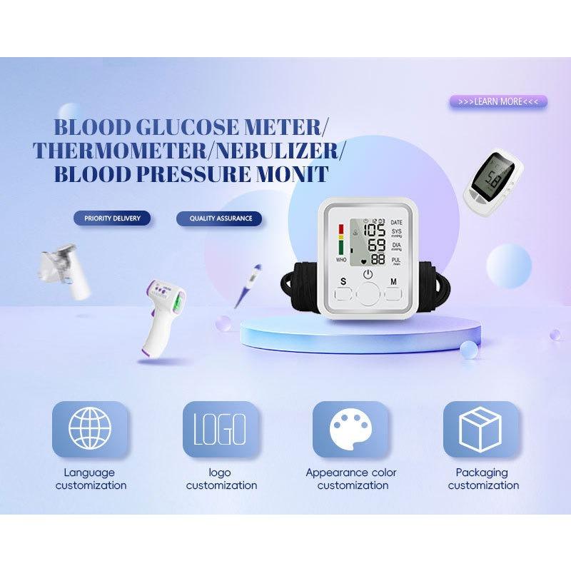 Глюкометр Бытовой детектор глюкозы в крови измеряет гипергликемию Медицинский глюкометр Набор тестера Полностью автоматический