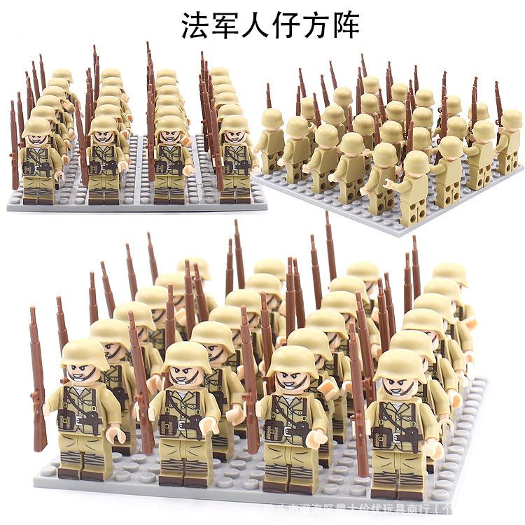Military 24 Dolls Eight Countries Phalanx Set Rifle Baseplate Accessories Children'S Toys Assembly