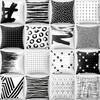 Modern Black and White Geometric Print Cushion Cover Sofa Decor Pillow Case