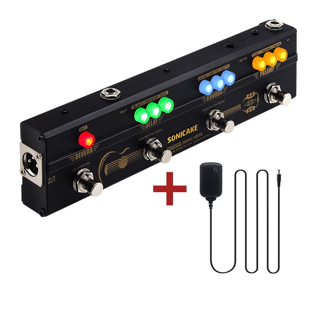 SONICAKE Delay Reverb Chorus Preamp for Acoustic Guitar Sonic Wood & & & Multi-Effector