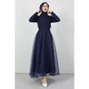 Alara Hijab Evening Dress Navy Blue
