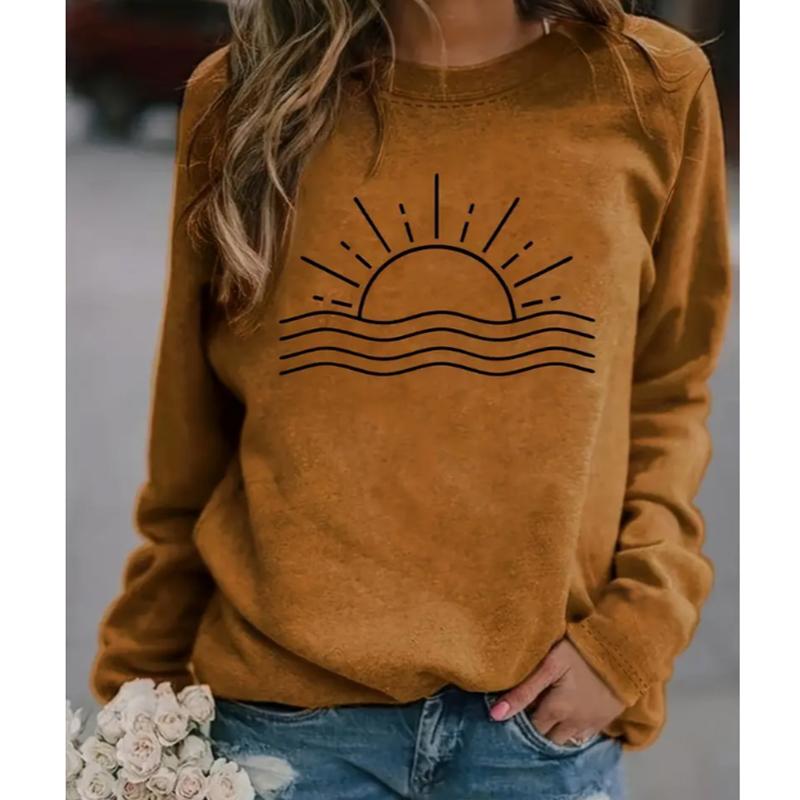 2025 Autumn & Winter Women's New Casual Crew Neck Long Sleeve Top 3D Stripe Pattern