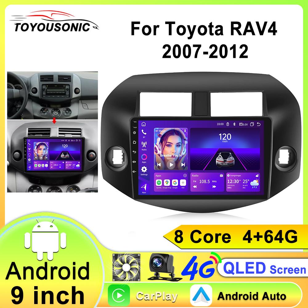 Android Auto Интеллектуальное автомобильное радио для Toyota RAV4 3 XA30 2007-2012 Мультимедийный проигрыватель 2 Din Стерео Экран GPS Навигация Carplay