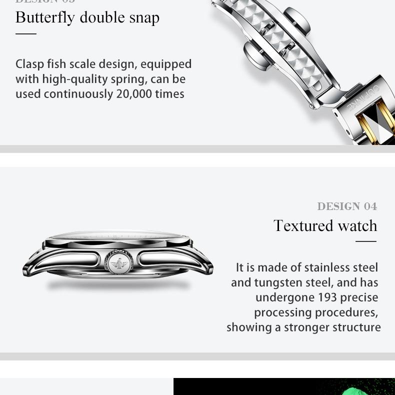 OUPINKE New Watches Waterproof Automatic Mechanical Watch Women Watch Women