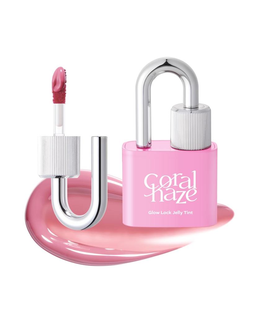 Coralhaze Glow Rock Jelly Tint #113 Пион 4 г Тинт для губ, Стойкий, Блестящий увеличивающий объем, Объемные губы, Сияющие губы, Увлажняющая помада, Корейский