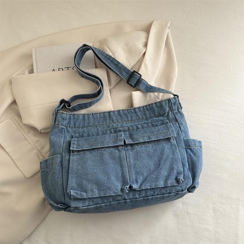 Легкая джинсовая сумка темпераментная женская сумка модная сумка через плечо женская повседневная дорожная сумка-мессенджер