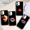 Чехол для телефона Woman Sexy Lips Heart для iPhone 11 12 13 14 Pro Max mini X XR XS SE 2020 5 6S 7 8 Plus Samsung Galaxy S21 S22