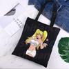 Anime Peripheral Japan's Anime Ramen Righteous Ardour Shopping Bag Women Canvas Tote Bags Eco Bag Shopper Shoulder Bags Black