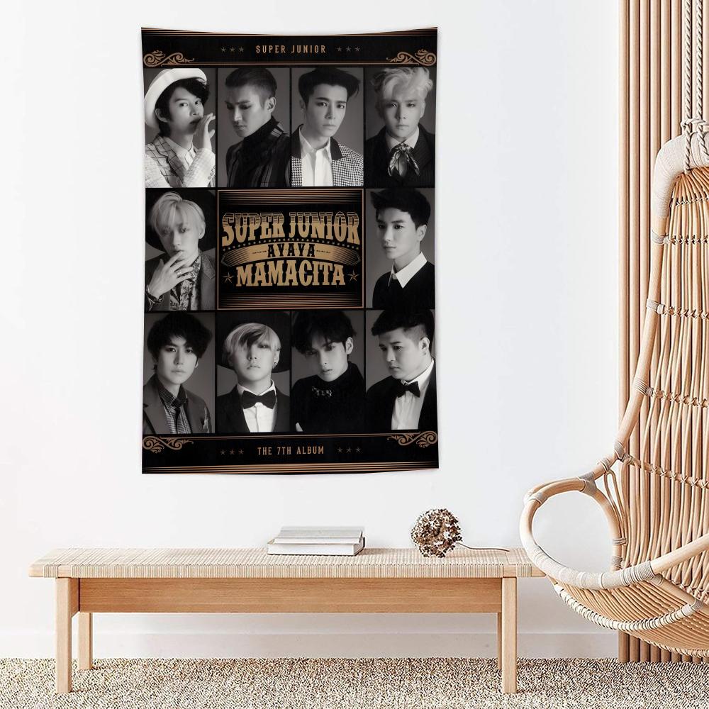 K-pop группа SSuper Junior Гобелен Микрофибра Настенное панно Для спальни Гостиной Декор Наружный Фестиваль Сад Бар Фон