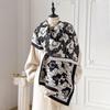 Imitation Cashmere Scarf Women'S Autumn And Winter Double-Sided Printing Versatile Scarf Thickened Thermal Air Conditioner Shawl