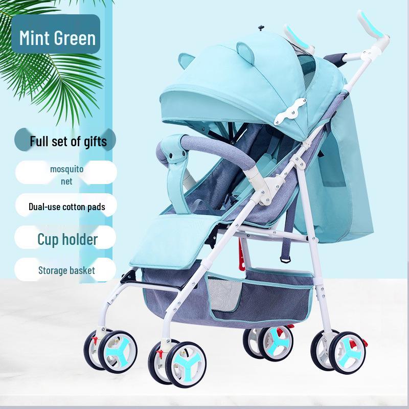 Ultra-Lightweight Foldable Baby Stroller, Sit & Lie Positions, for 0-3 Years