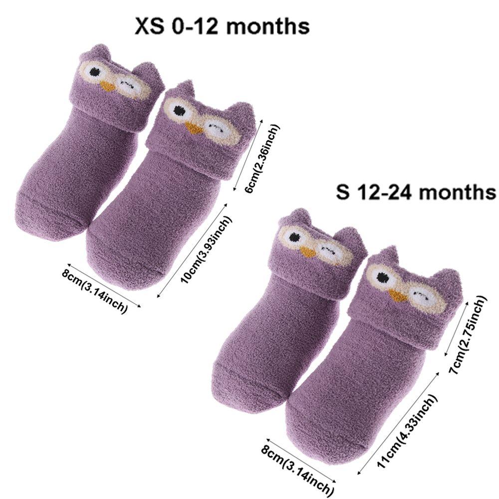 Animals Plush Soft Thickening Floor Sox Coral velvet socks Newborn Toddler Socks Anti-slip Slippers