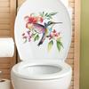 Нарисованные птицы цветы туалет ванная комната туалет украшения украшения наклейки