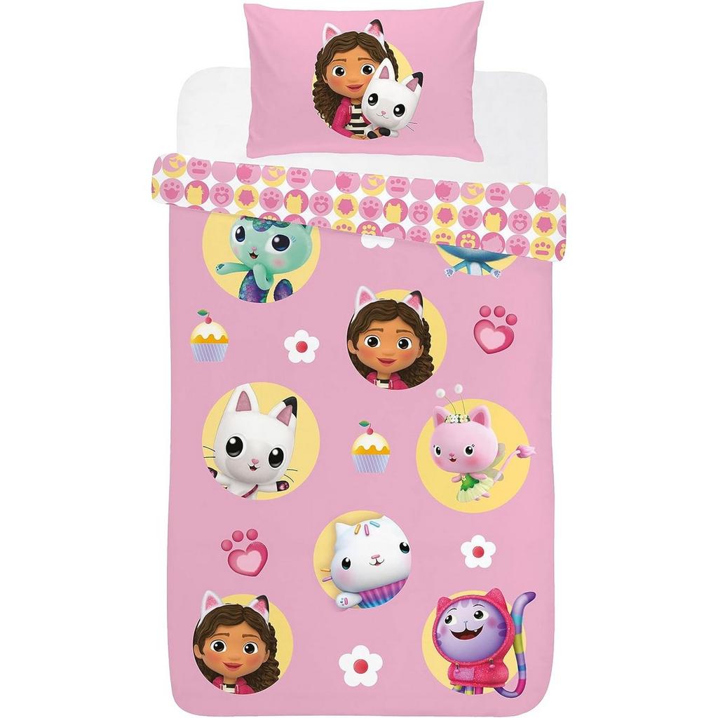 Gabby's Dollhouse Reversible Gabby and Friends Duvet Set