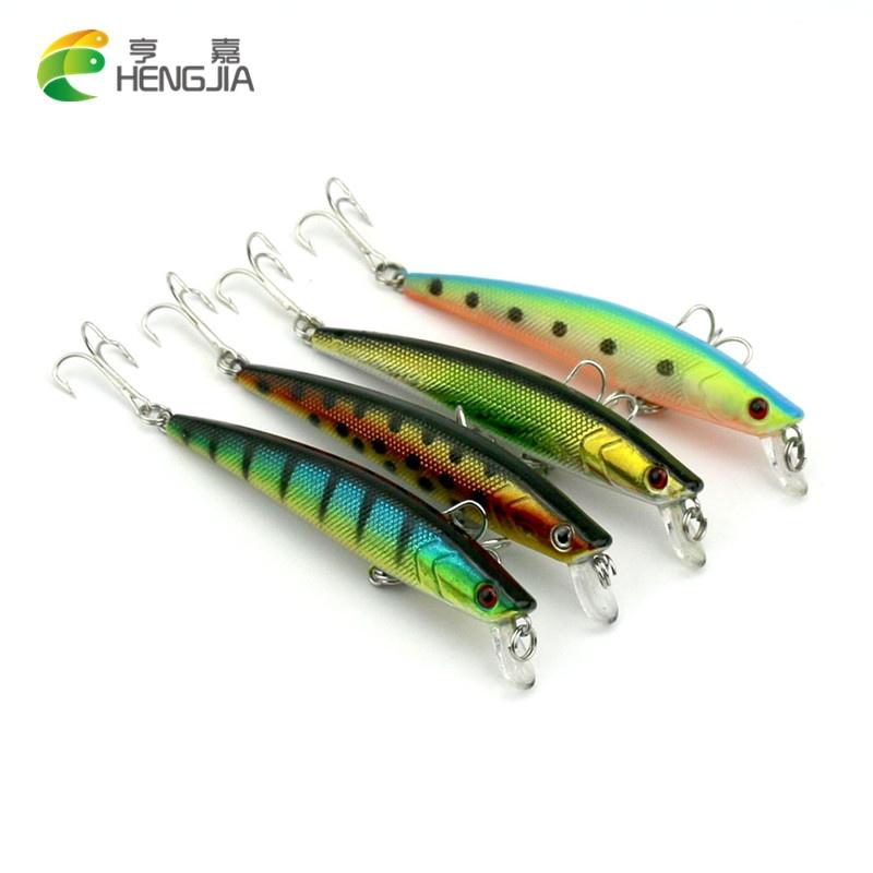 HENGJIA 4-цветная рыболовная приманка для гольяна с погремушками, 8,2 г/9,5 см, реалистичная приманка для щуки, рыболовные снасти
