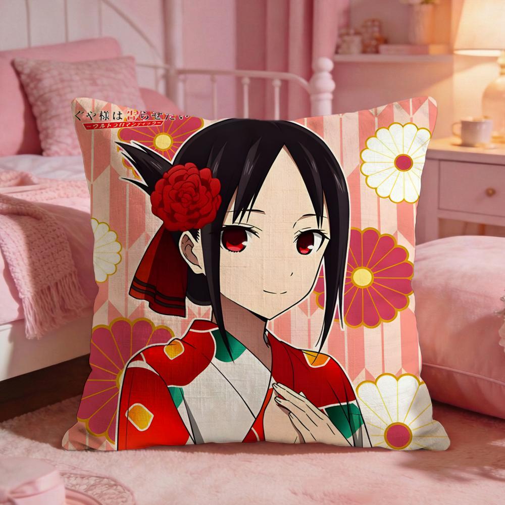 Kaguyasamas Love Is Wars Наволочка Премиум Комфорт Двусторонняя Наволочка Двусторонняя Конструкция Для Любой Комнаты Салона Автомобиля