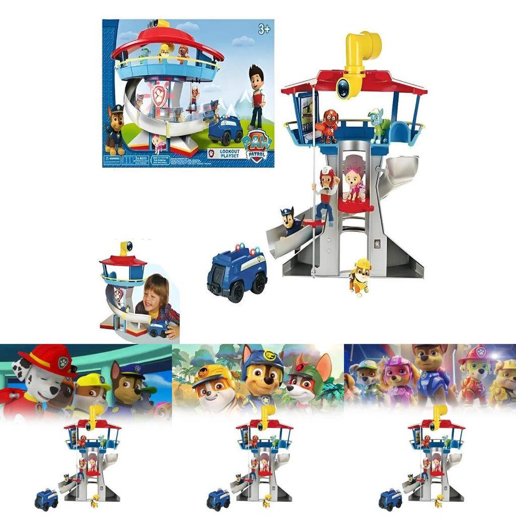 Paw Patrol Toy Set For Kids With Pullbackpolice Cars And Figures For Children Playtime