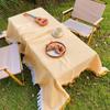 Этнический стиль Уличная скатерть и одеяло для пикника - Влагостойкий коврик для кемпинга и чехол для журнального столика
