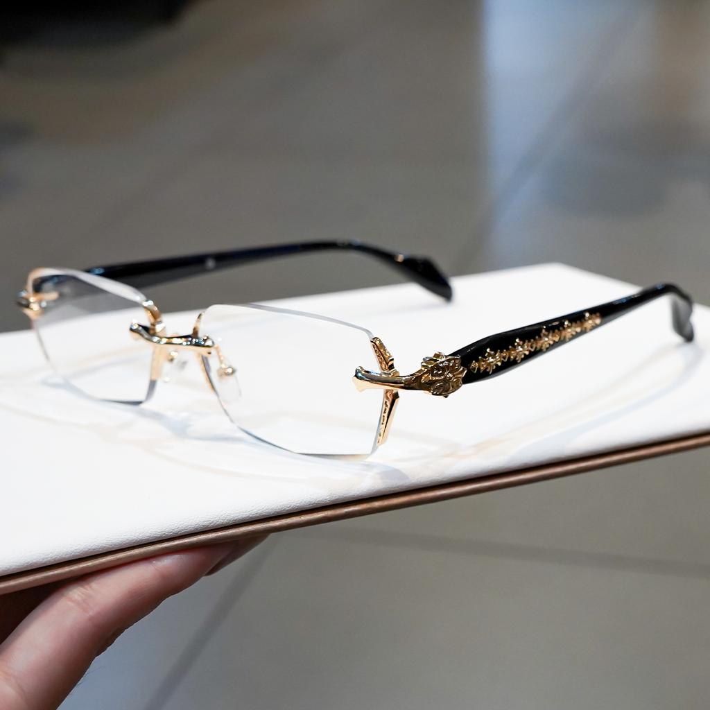 Элегантные безободковые очки для чтения для женщин и мужчин - Винтажный стиль, варианты силы от 100 до 400, модный дизайн для офиса
