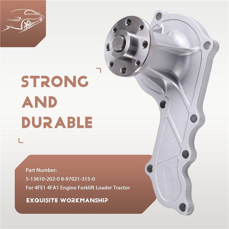 For Isuzu 4FE1 4FA1 Engine Water Pump- New 8-97021-315-0 Replacement Part For Forklift Loader Tractor 5-13610-202-0