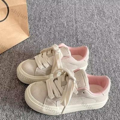 Модная женская повседневная обувь Осень Дышащая Удобная Нескользящая Обувь для ходьбы Увеличение роста Модная обувь на шнуровке Крест-накрест Уличная Вулканизированная обувь