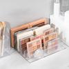 Money Storage Rack 7 Compartments Clear Heavy Duty Large Capacity Multifunctional Desktop Cash Eyeshadow Palette Cosmetic Holder Organizer