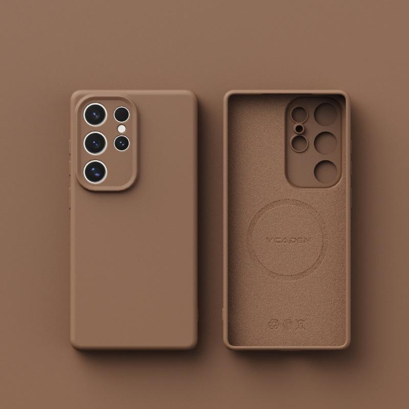 Новый Samsung S25ulta Жидкий силикон Подходит для S24 Мягкий чехол Магнитный S23u Полностью закрывающий Противоударный Чехол для мобильного телефона Простой