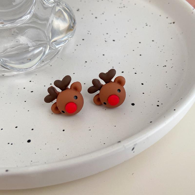 2023 New Christmas Tree Earrings Cute Cartoon Bow Knot Drop Earring for Women Christmas Santa Claus Snowman Earrings Girls Xmas New Year Jewelry Gifts