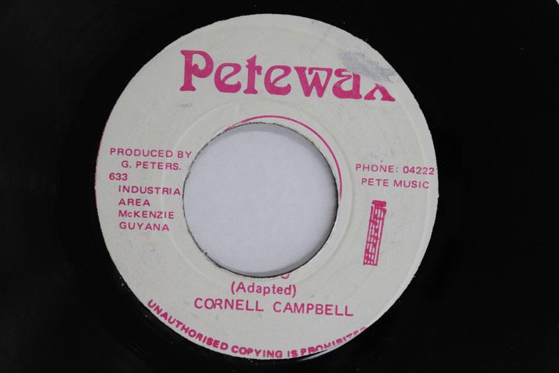 7-дюймовая пластинка CORNELL CAMPBELL A You Version NONE PETEWAX 1978 Гайана Регги Ска Даб Б/у