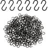 100 Pcs Mini S Shaped Hooks - 1/2 Inch Craft Hanging Hooks for DIY Jewelry Key Chain Connectors (Silver)