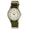 Citizen Q&Q Men's Analog Solar Watch, Water Resistant To 10 ATM, Nylon Strap, Green, E05A-006VK
