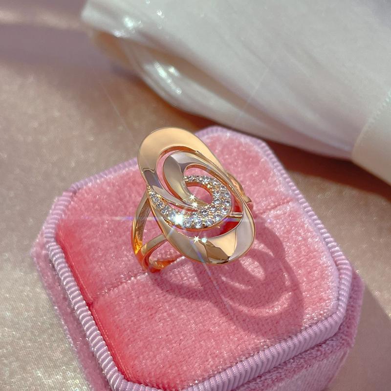 Kinel Rose Gold Color Unusual Rings For Women Minimalist Fashion Jewelry