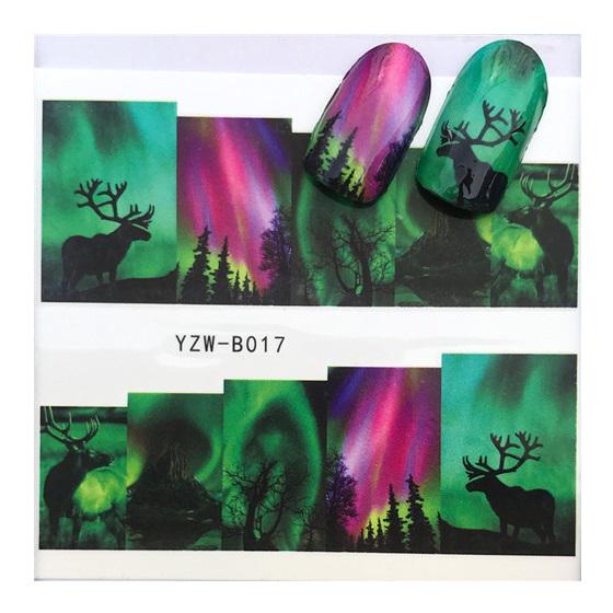 Геометрические и этнические наклейки для ногтей методом аквапереноса для самостоятельного маникюра