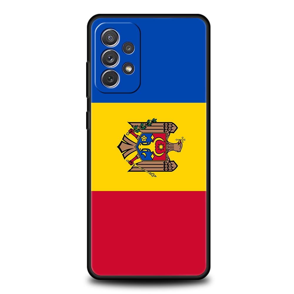 Чехол для телефона с флагом Молдовы Для Samsung Galaxy A15 A13 A51 A71 A41 A31 A21S A03S A05 A35 A32 A55 A23 A25 A33 A53 A73 5G Обложка