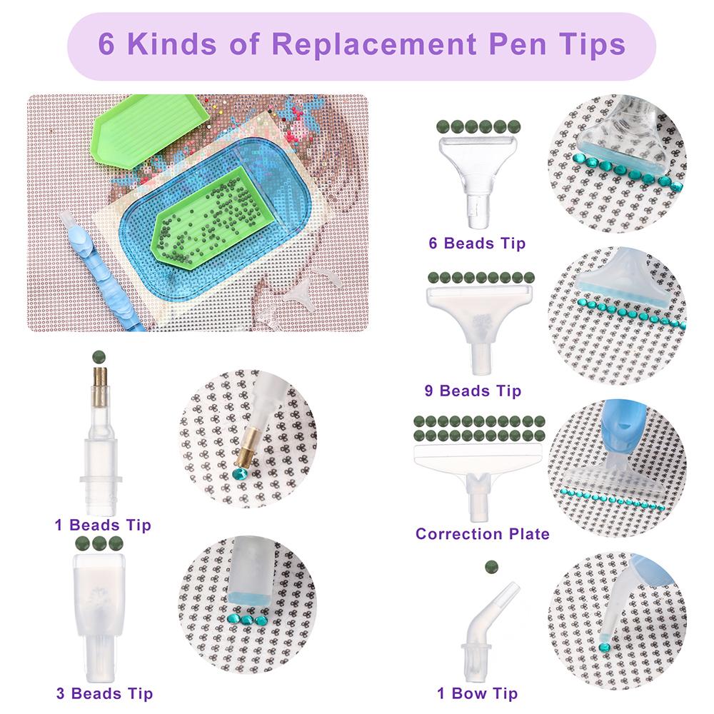 Mat Beads Tray Diamond Painting Glue Clay Resin Diamond Painting Pen Resin Pens Point Drill Pen