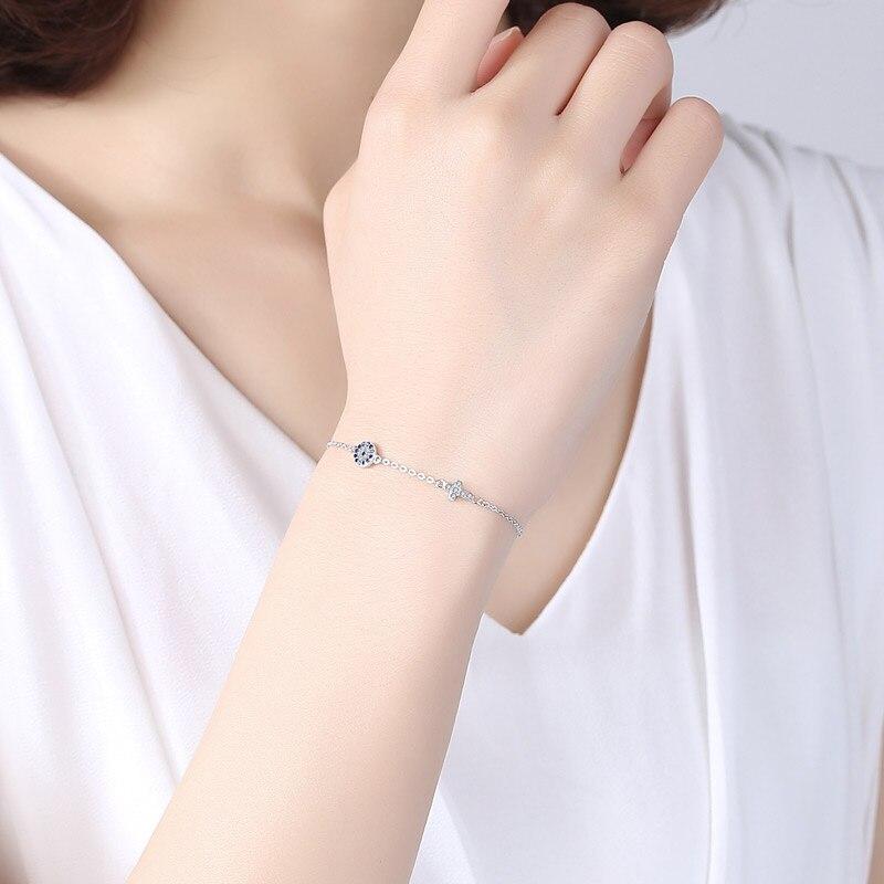 Браслет-крест Kaletine Charm Blue Evil Eye с серебром 925 пробы, маленькие браслеты для женщин, хамса, удача, ювелирные изделия из фианита