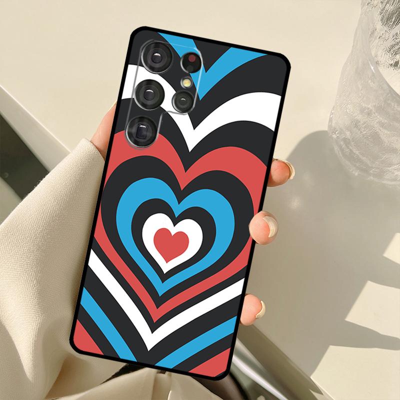 Latte Love Тоннель Коричневое Сердце Чехол Для Samsung Galaxy S22 Ultra S21 S20 S24 S25 Ultra S9 S10 Plus S23 FE S25 FE Задняя Крышка