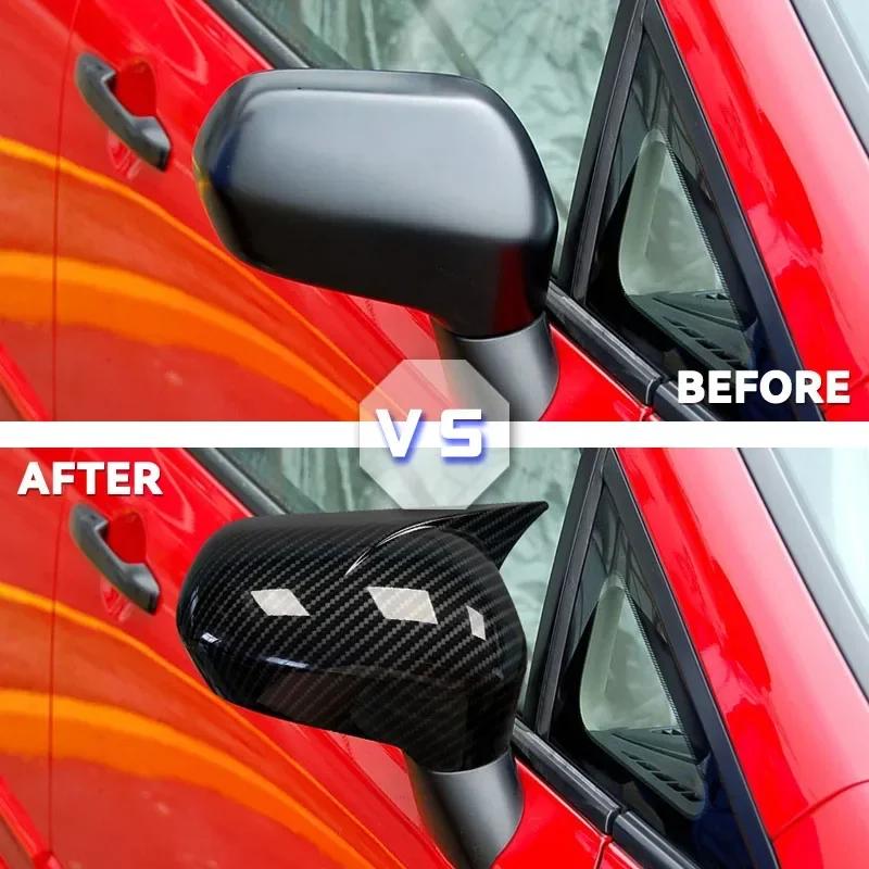 Для Honda CIVIC 8-го поколения 2005-2010 Крышка бокового зеркала заднего вида автомобиля Накладка на крыло Внешняя наклейка Корпус зеркала заднего вида Отделка Черный карбон