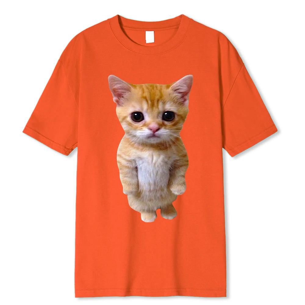 El Gato Meme Sad Crying Cat Munchkin Kitty Meme Модная футболка с рисунком унисекс, модные футболки с короткими рукавами, уличная одежда большого размера
