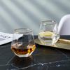 European Style Gold Edged Plastic Hexagonal Household Transparent Whiskey Glass Hexagonal Foreign Wine Glass