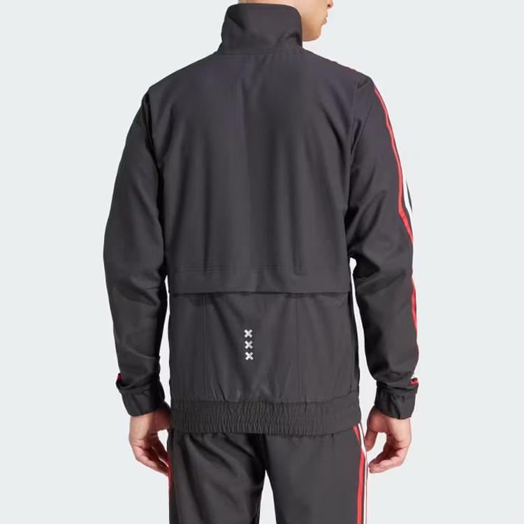adidas Аякс Амстердам Куртка с графическим принтом The Trackstand Мужская Куртка Черная IN9079