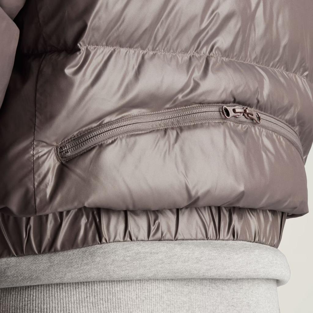 Adidas X Stella McCartney Truenature Padded Warm Loose Short Hooded Puffer Jacket Women Jacket Charcoal-Gray IW9841