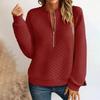 Women's Fashionable Long-sleeved Pullover Solid-color Top